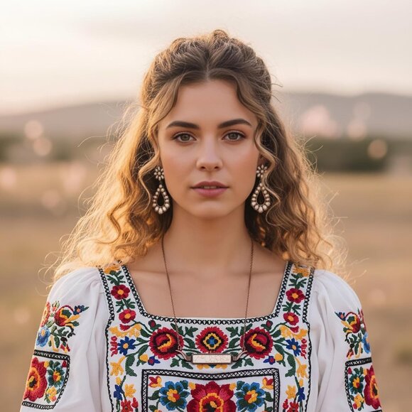 3 Pcs Rustic Western Jewelry for Women Cowgirl Jewelry Set Turquoise Necklace Ea - Picture 4 of 6